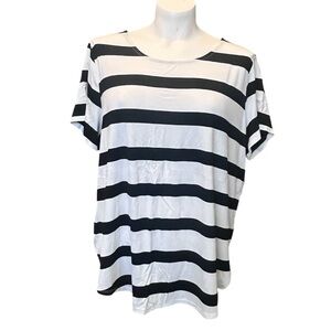 Workshop Republic Clothing Striped Black & White Top